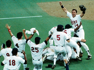 Twins win 1987 World Series, 10/25/1987