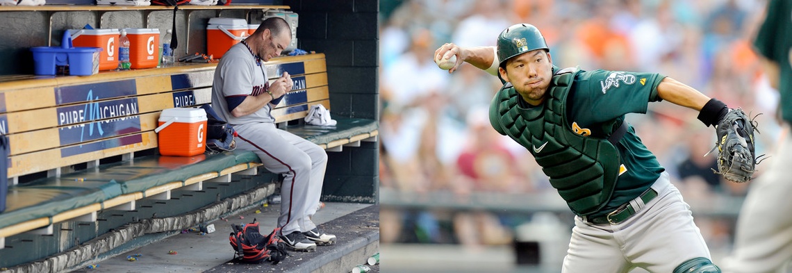 Versatile A's catcher Chris Herrmann learned from Kurt Suzuki