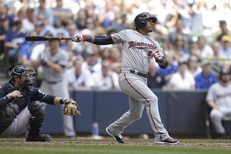 Roy Smalley of the Minnesota Twins bats against the New York